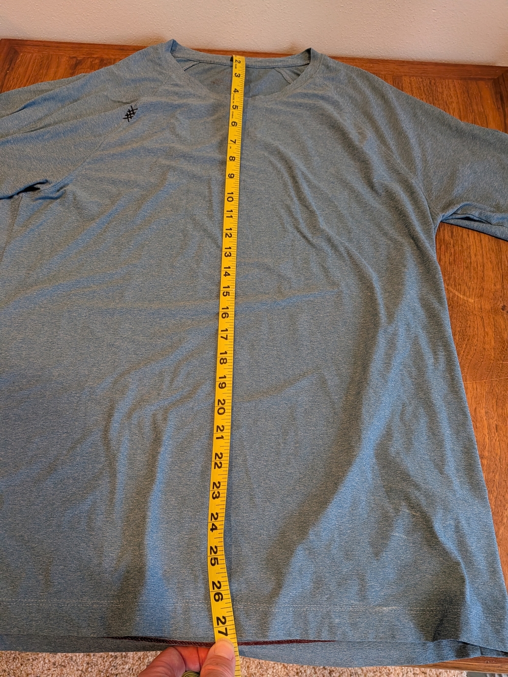 RHONE Men's Heather Slate Performance Crew Neck T-Shirt - Picture 4 of 4